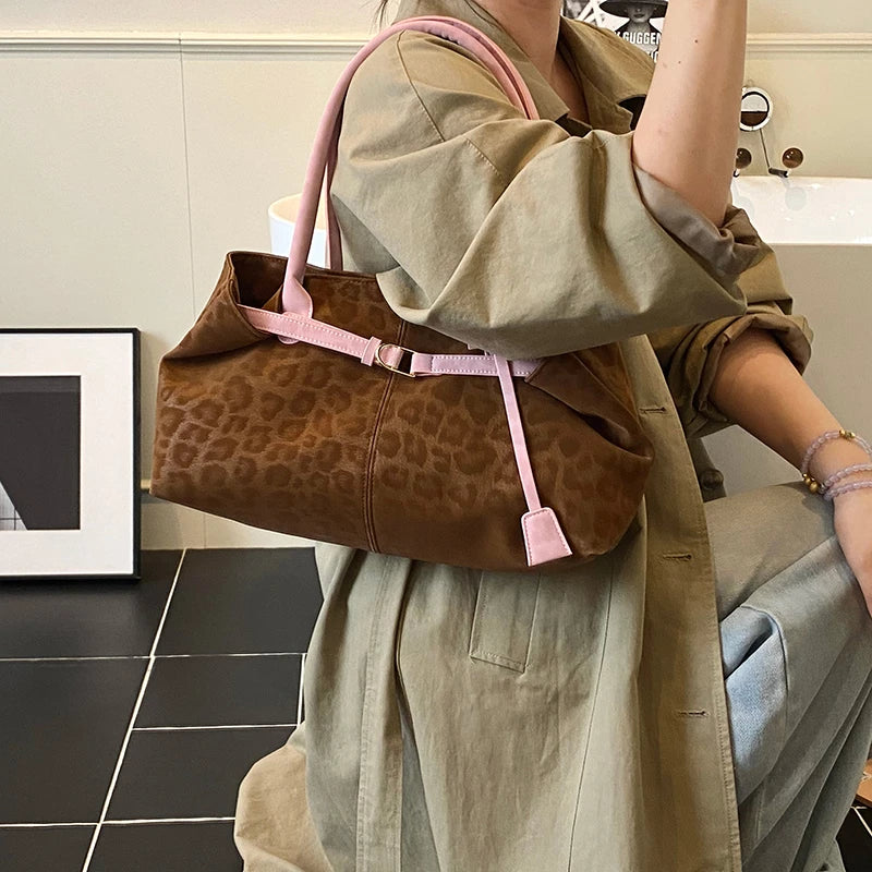 Leopard PU Leather Shoulder Bag for Women - 2026 Luxury Trend Tote Handbag - JStorehub 