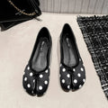 2025 Polka Dot Retro Ballerina Flats - Japanese Tabi Split Toe Shoes - JStorehub 