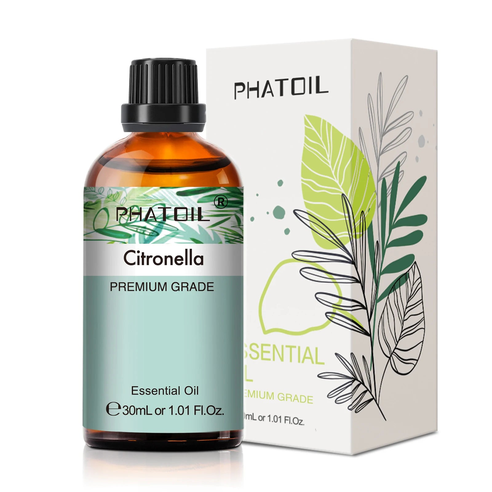 Phatoil 30ml Aromatherapy Essential Oil Set - Lavender Eucalyptus Vanilla Orange - JStorehub 