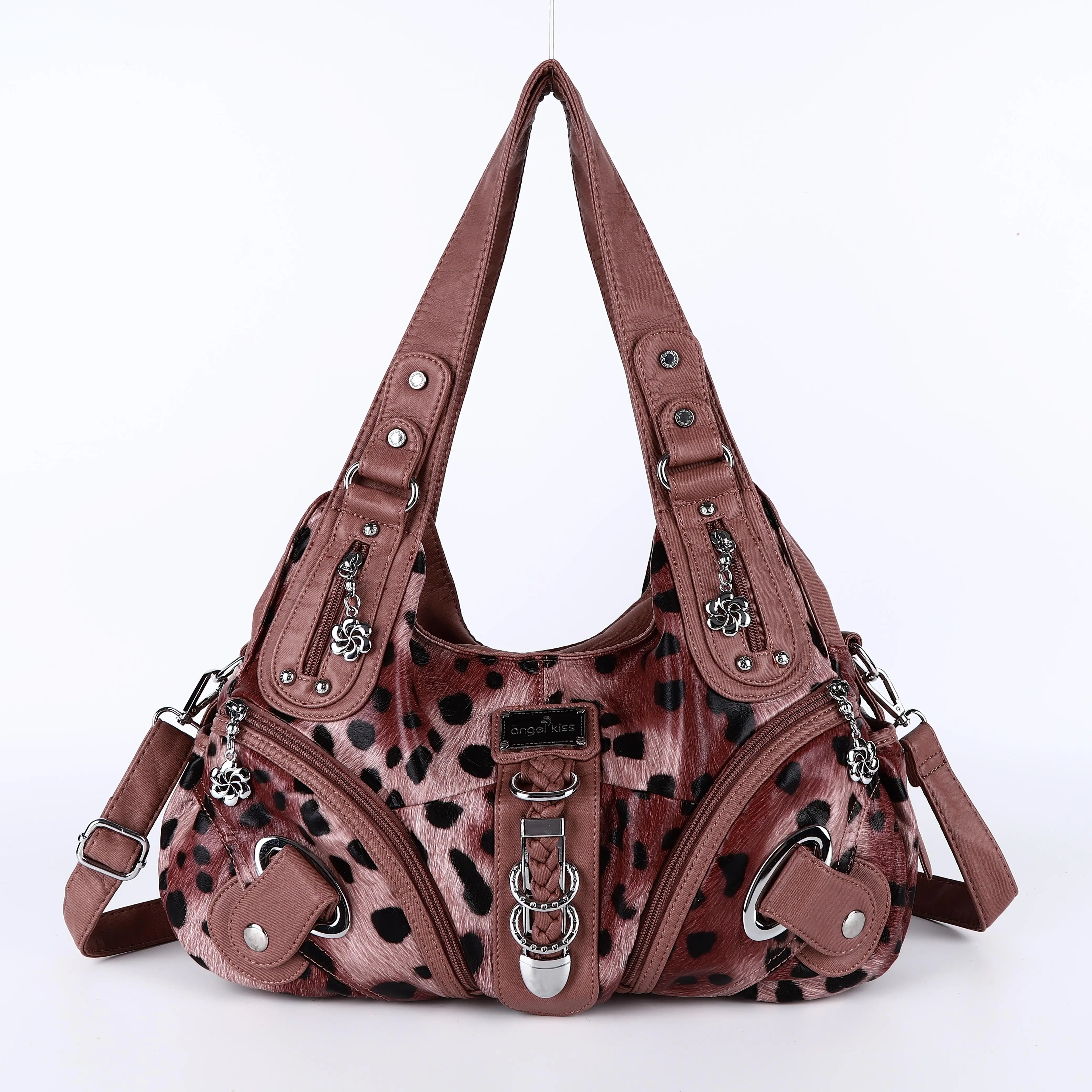 Vingtae Women Handbags Leopard Bag Top-handle Handbag Fashion - SalmanStore 