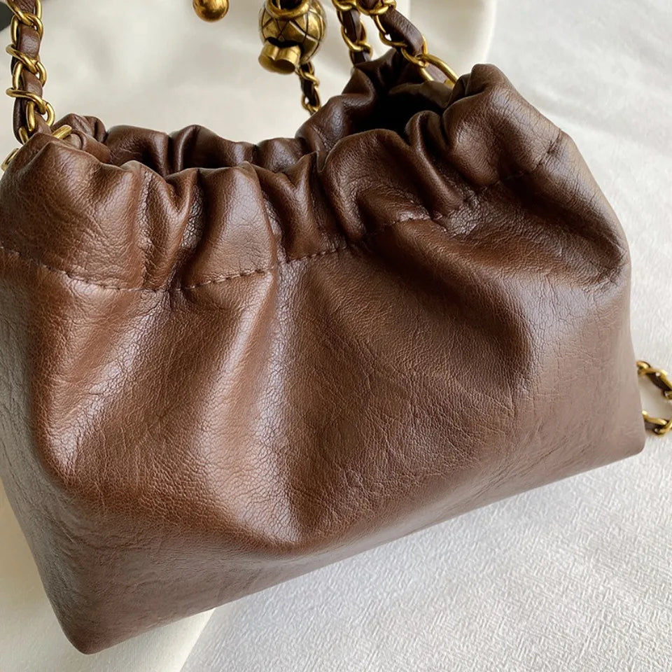Women's chain shoulder bag PU leather crossbody bag handbag - SalmanStore 