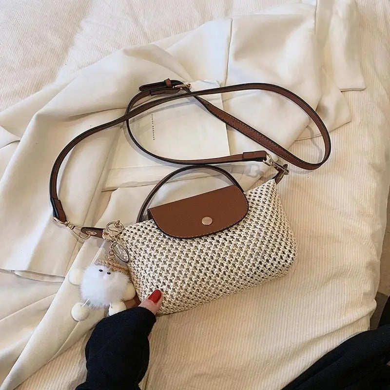 Summer Straw Braided Women's Shoulder Bag - SalmanStore 