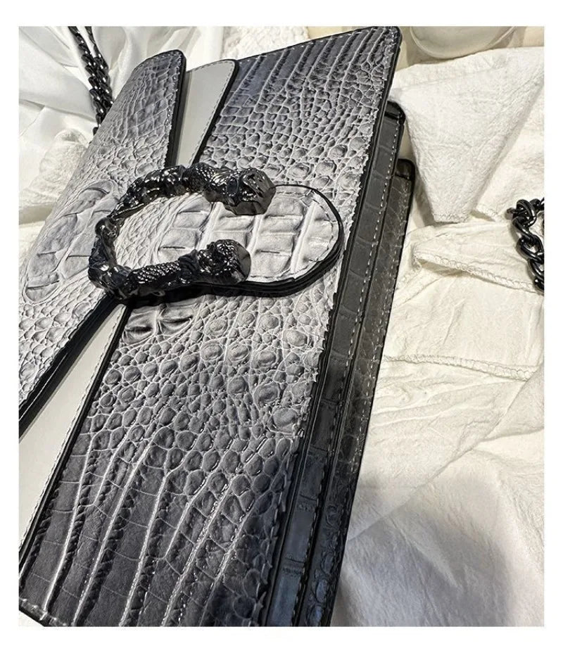 Crocodile Pattern Underarm Bag Dionysus Handbag Texture Niche - SalmanStore 