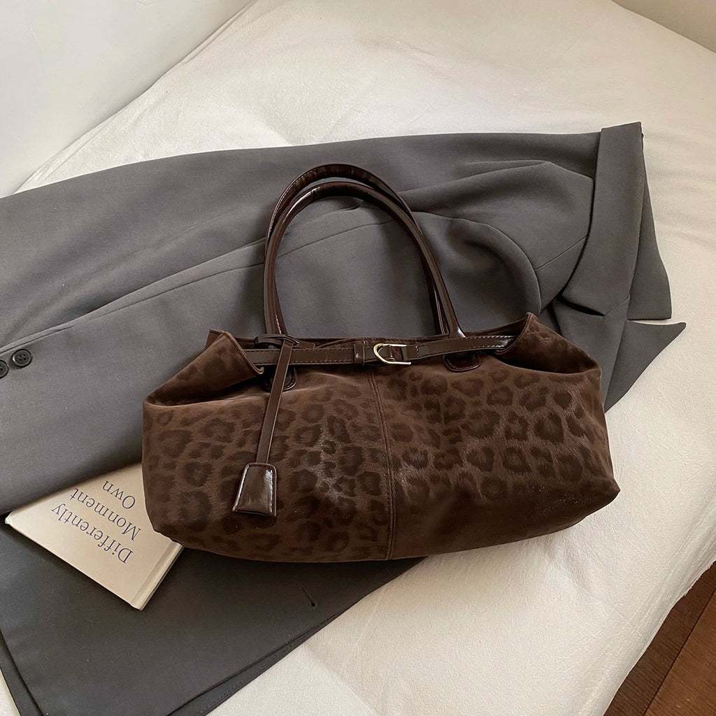 Leopard PU Leather Shoulder Bag for Women - 2026 Luxury Trend Tote Handbag - JStorehub 