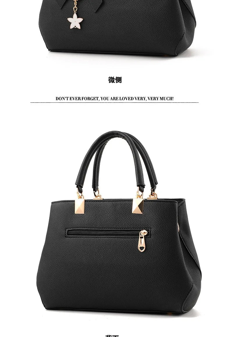 Korean Trendy Bow Shoulder Bag - Large Capacity Messenger Bag for Women - JStorehub 