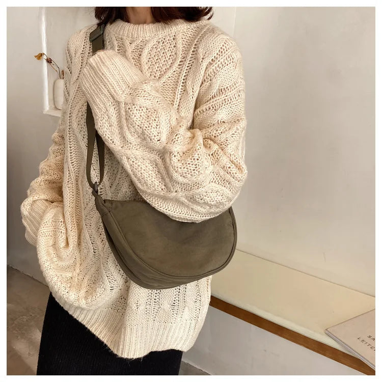 Casual Nylon Hobo Crossbody Bag for Women - Large Capacity Designer Shoulder