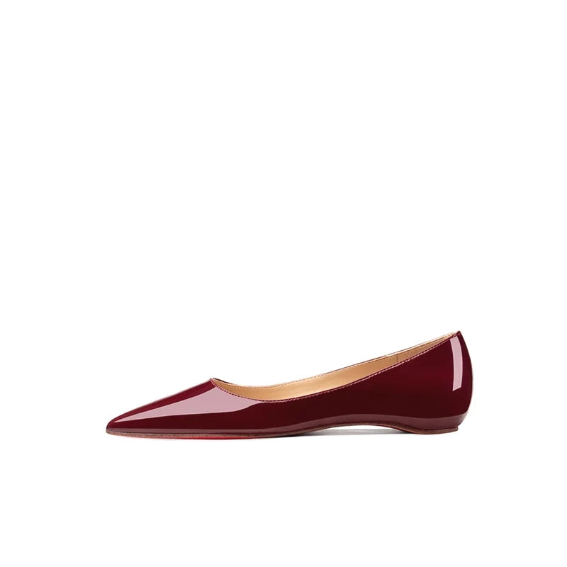 Women's Luxury Leather Flat Shoes - Elegant Comfortable Daily Flats