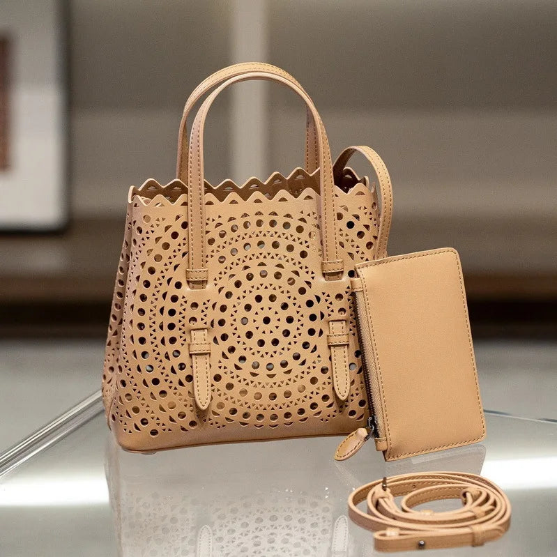 Beige Small Tote Shoulder Bag for Women - Handheld Travel Daily Bag