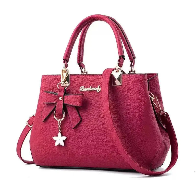 Korean Trendy Bow Shoulder Bag - Large Capacity Messenger Bag for Women - JStorehub 