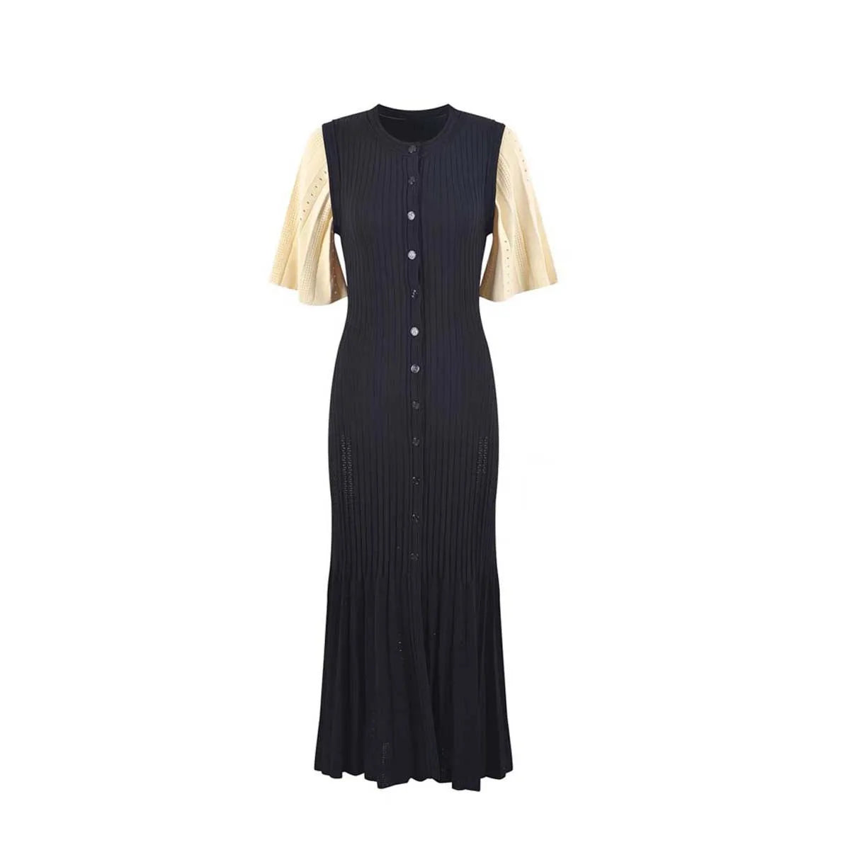 French Elegant Knitted Mermaid Dress - Hollow Slimming Fish Tail Dress - JStorehub 