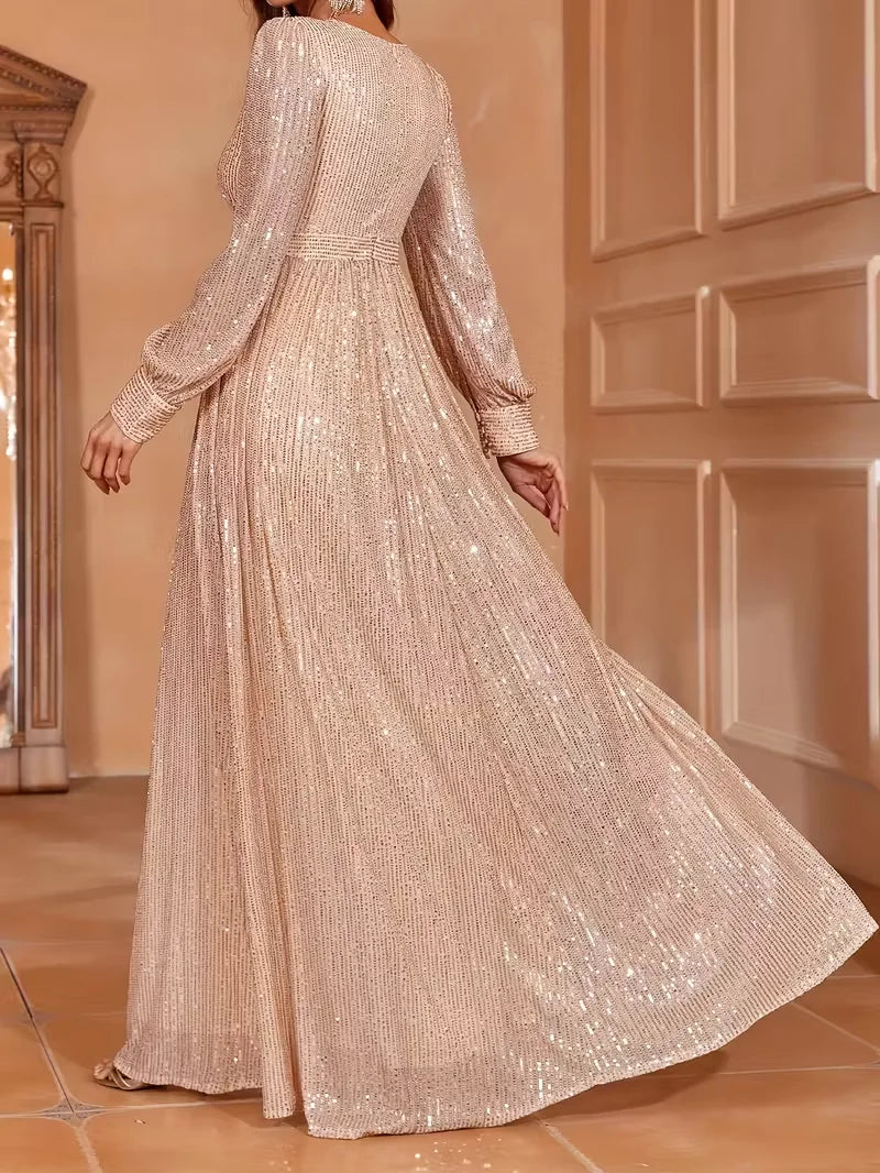 Women Dresses: Elegant Long-Sleeve Gown for Events | Salman Store