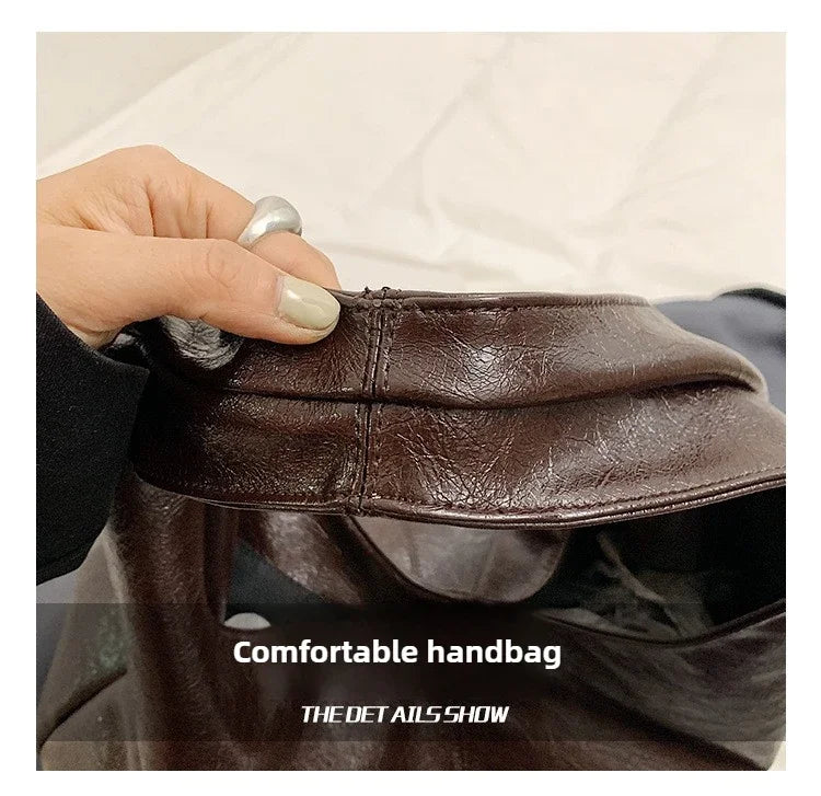 Big Black Shoulder Bag for Women - Large Hobo Soft Leather Crossbody Tote Bag