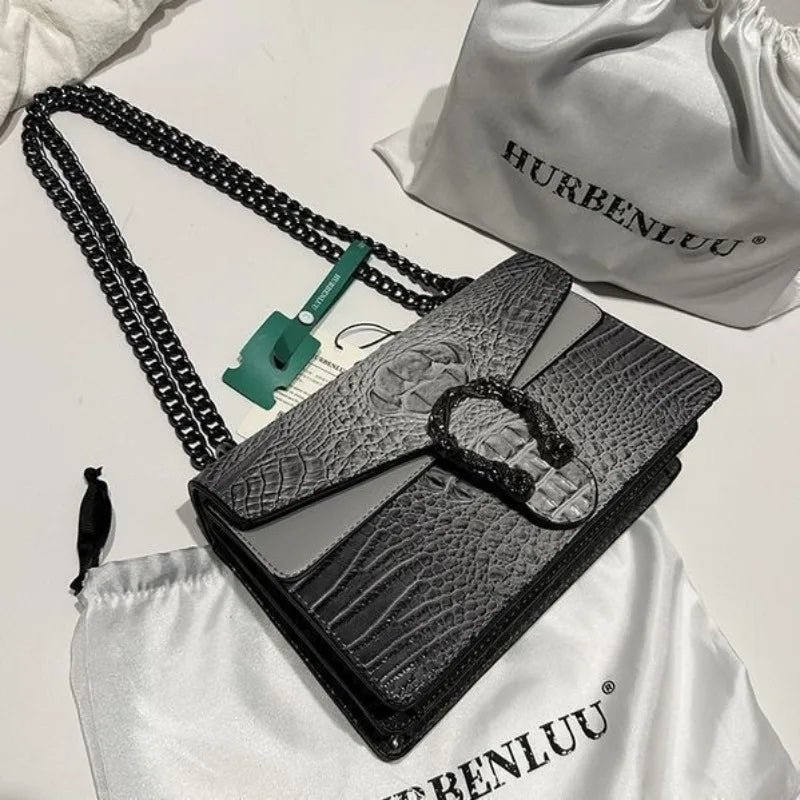 Crocodile Pattern Underarm Bag Dionysus Handbag Texture Niche - SalmanStore 