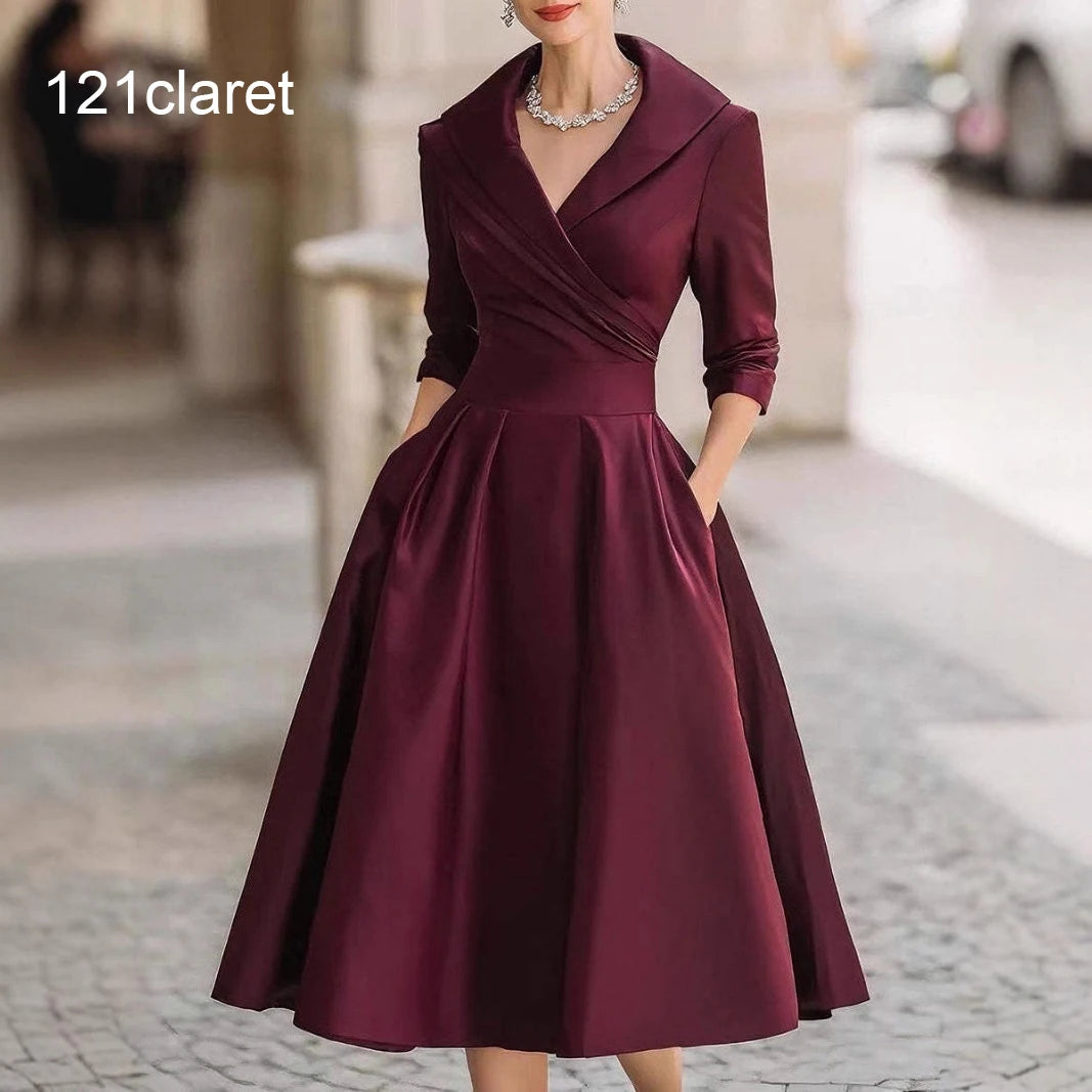 Women's Short Sleeve Chiffon Evening Dress - Bohemian Party Long Gown - JStorehub 