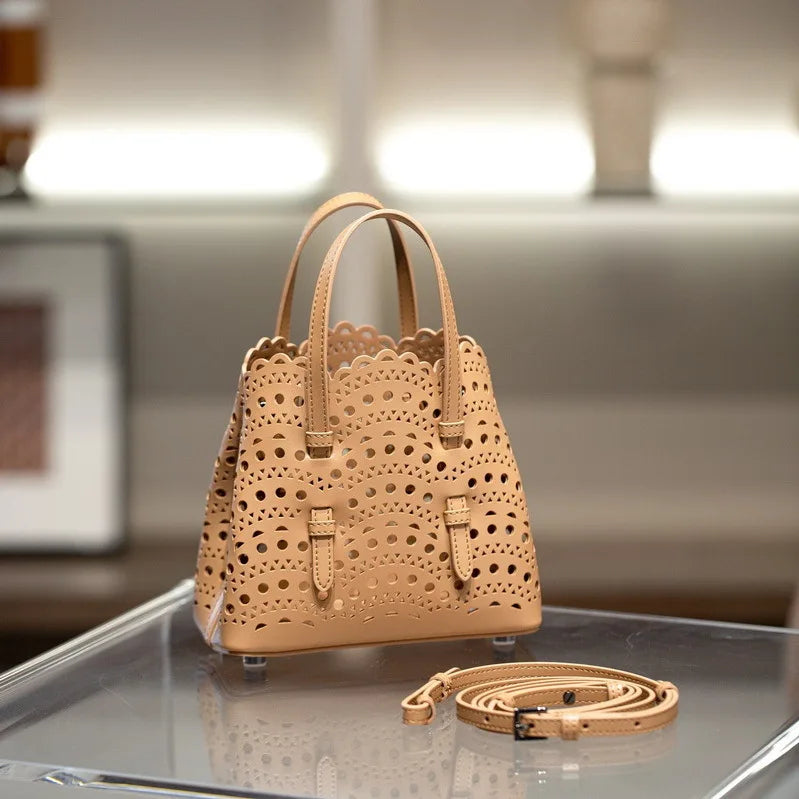 Beige Small Tote Shoulder Bag for Women - Handheld Travel Daily Bag