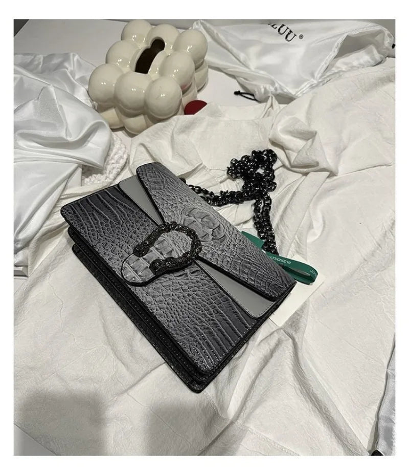 Crocodile Pattern Underarm Bag Dionysus Handbag Texture Niche - SalmanStore 