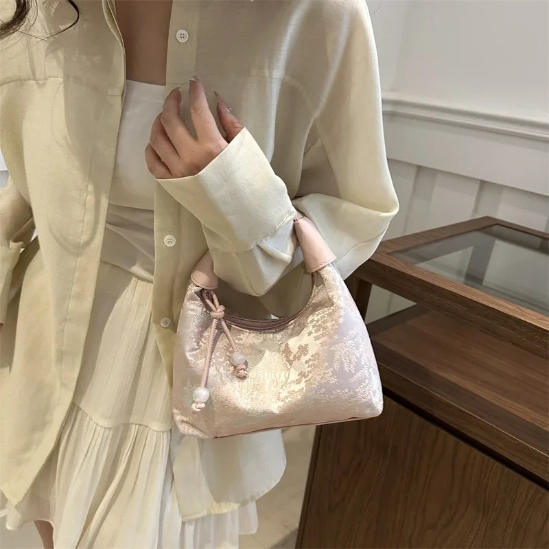 Chinese Style Fine Embroidery Shoulder Bag 2025 - Fashion Crossbody Tote Handbag for Women - JStorehub 