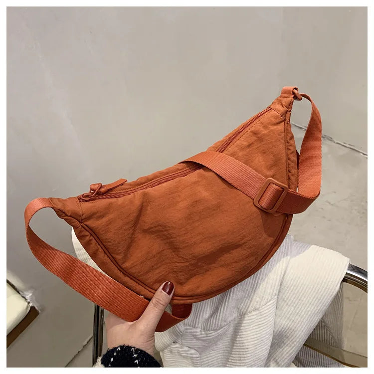 Casual Nylon Hobo Crossbody Bag for Women - Large Capacity Designer Shoulder