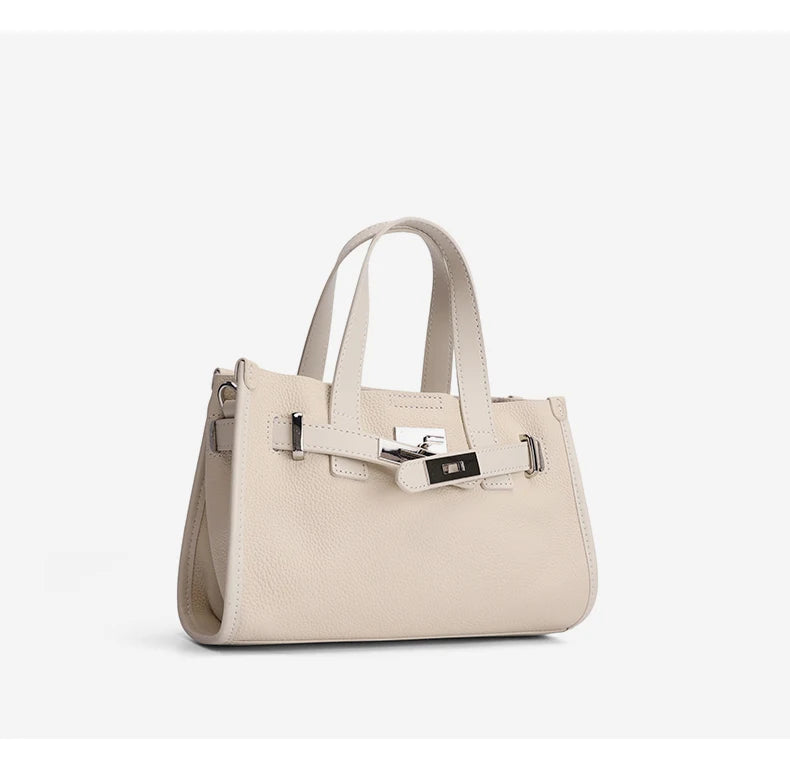 Cowhide Satchel Bag for Women 2026 - Mini Genuine Leather Crossbody Bag