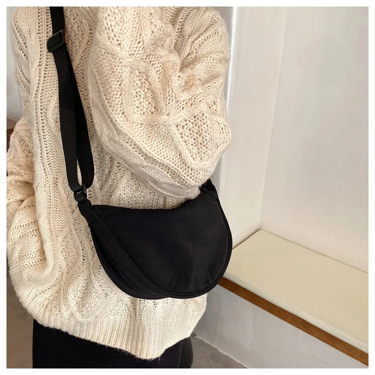 Casual Nylon Hobo Crossbody Bag for Women - Large Capacity Designer Shoulder - JStorehub 