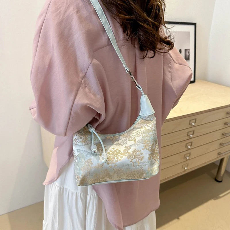 Chinese Style Fine Embroidery Shoulder Bag 2025 - Fashion Crossbody Tote Handbag for Women - JStorehub 