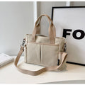 Women's Bag Multiple Pockets Shoulder Bag Large Capacity Canvas - SalmanStore 