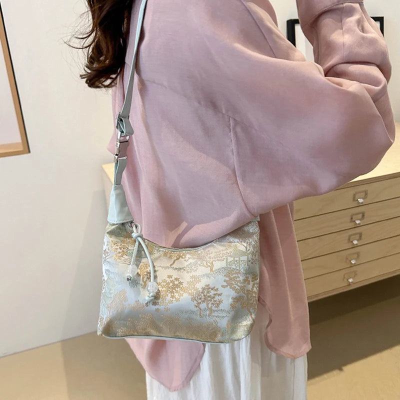 Chinese Style Fine Embroidery Shoulder Bag 2025 - Fashion Crossbody Tote Handbag for Women - JStorehub 