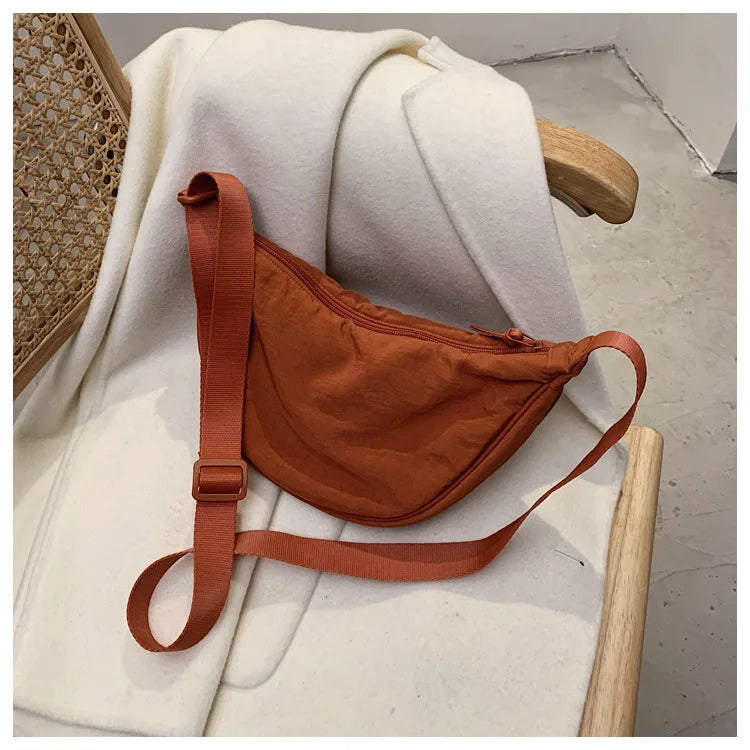 Casual Nylon Hobo Crossbody Bag for Women - Large Capacity Designer Shoulder