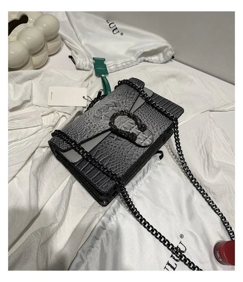 Crocodile Pattern Underarm Bag Dionysus Handbag Texture Niche - SalmanStore 