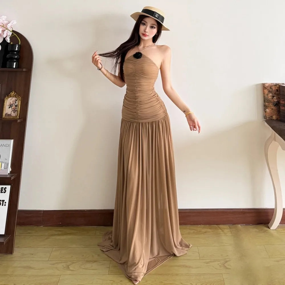 Elegant Women Dresses: SylCue Pleated Maxi at Salman Store