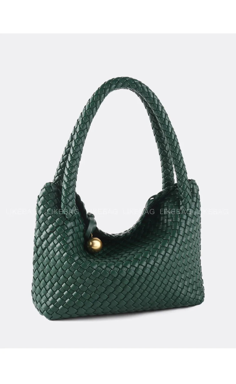 Woven Bag Women PU Leather Single Shoulder Bag - SalmanStore 