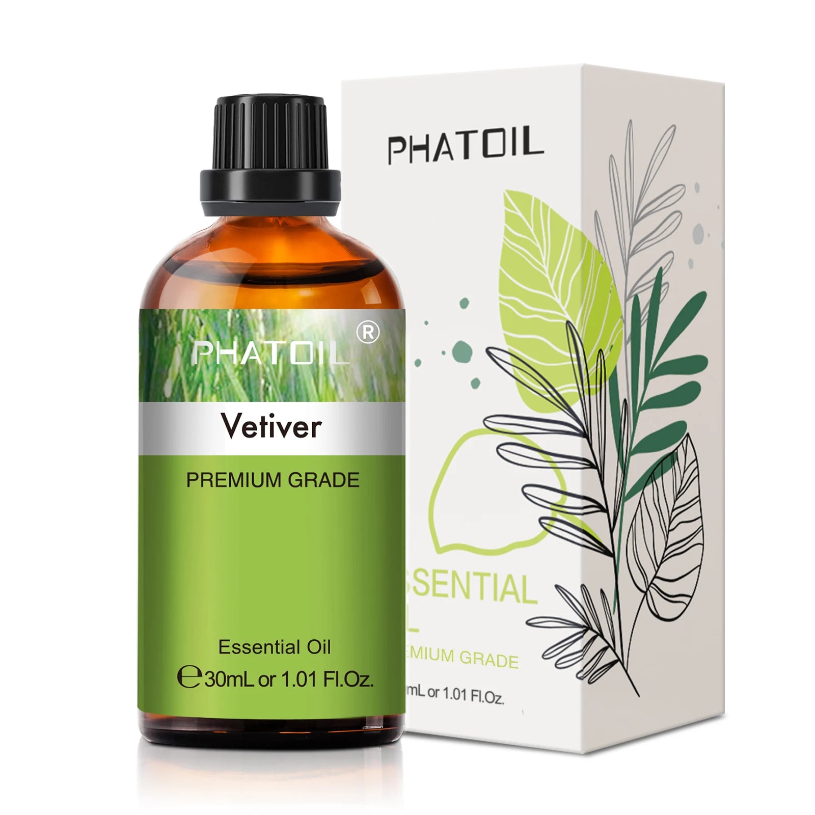 Phatoil 30ml Aromatherapy Essential Oil Set - Lavender Eucalyptus Vanilla Orange