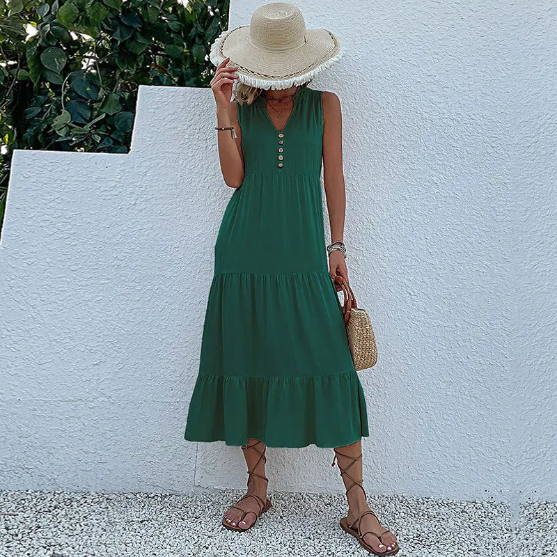 Women Dresses: Casual Summer Midi Dress - Salman Store