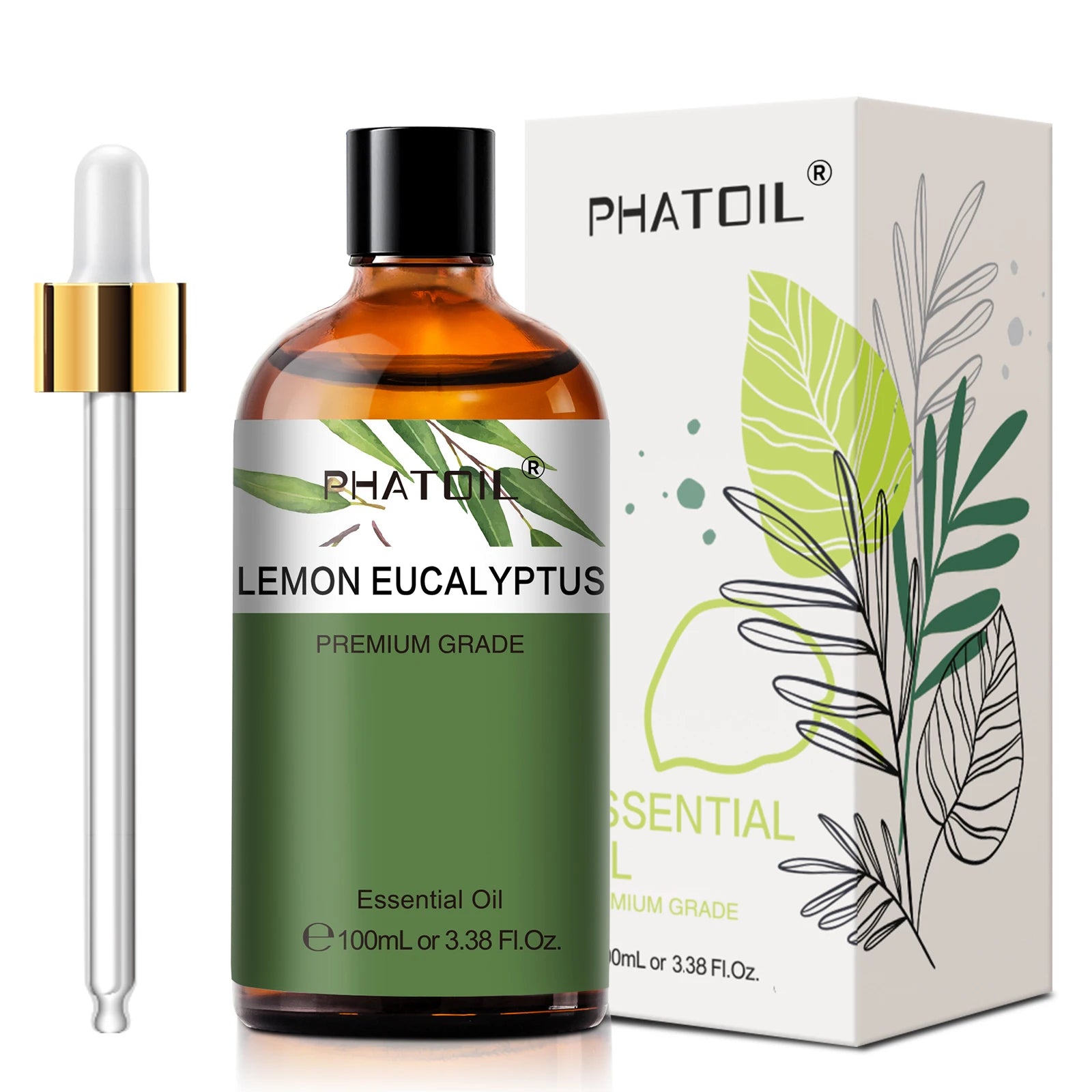 Phatoil 100ml Premium Essential Oil Set - Sandalwood Lavender Eucalyptus