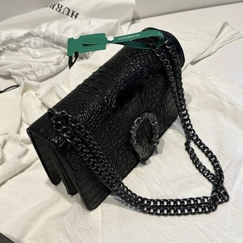Crocodile Pattern Underarm Bag Dionysus Handbag Texture Niche - SalmanStore 