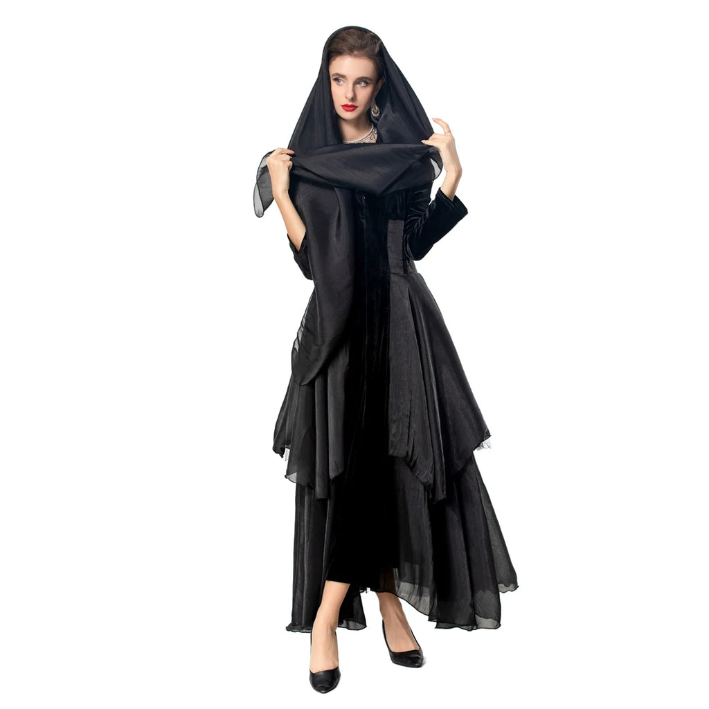 Women's Dresses Sexy V Neck Long Sleeves Velvet Patchwork Ruffles Elegant Fashion Designer Party Prom Gown - SalmanStore 