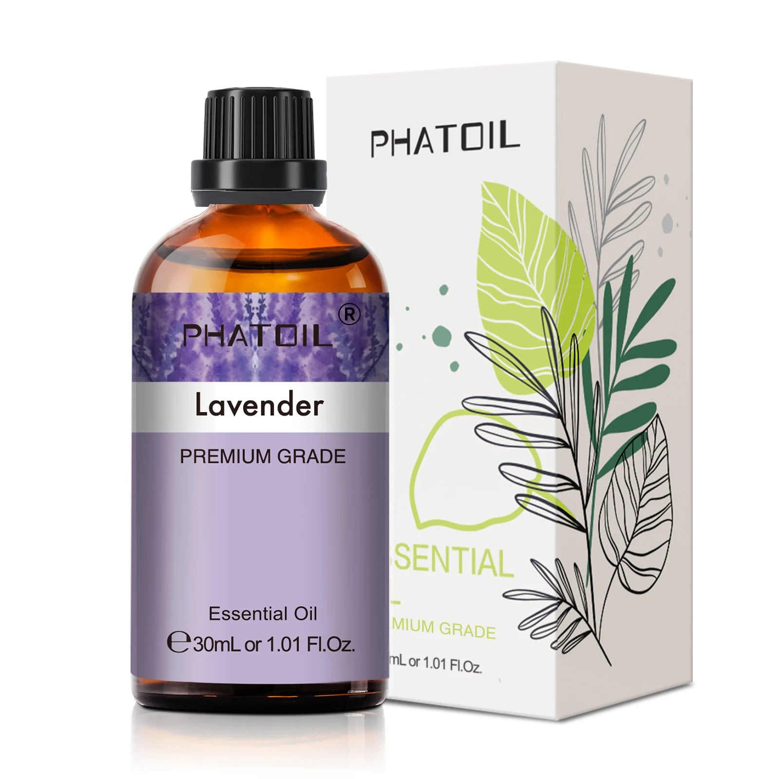 Phatoil 30ml Aromatherapy Essential Oil Set - Lavender Eucalyptus Vanilla Orange