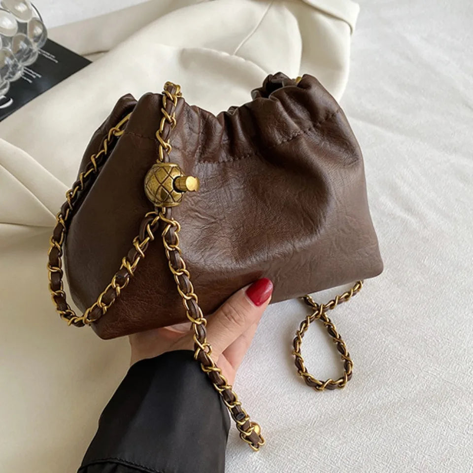 Women's chain shoulder bag PU leather crossbody bag handbag - SalmanStore 