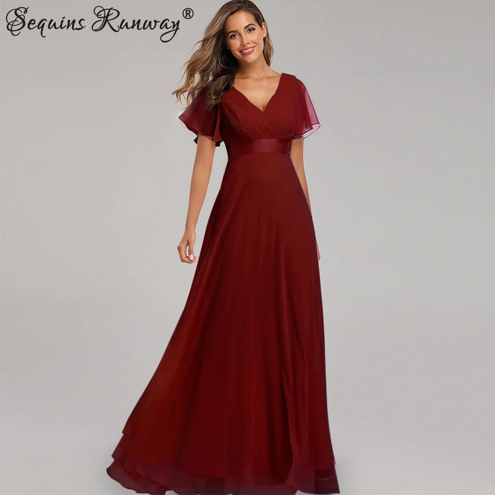 Sexy Pink Chiffon Tulle Maxi Summer Dress - Casual Vintage Long Party Gown