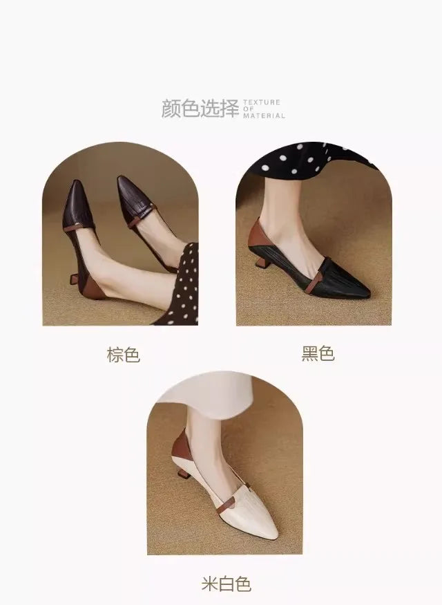 2026 Women's Pointed Toe High Heels - Comfortable Low Cut Pumps Sandals - JStorehub 