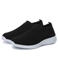 Women's Pink Mesh Sneakers - Breathable Flying Woven Slip-On Walking Shoes - JStorehub 