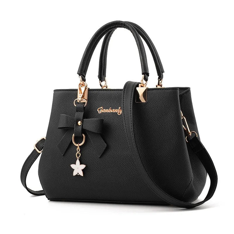 Korean Trendy Bow Shoulder Bag - Large Capacity Messenger Bag for Women - JStorehub 