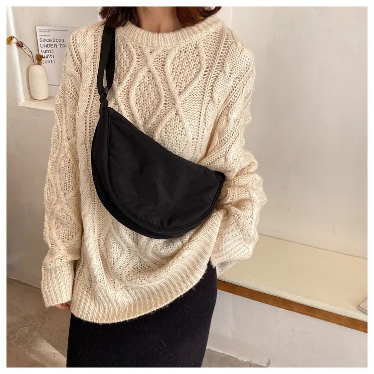 Casual Nylon Hobo Crossbody Bag for Women - Large Capacity Designer Shoulder - JStorehub 
