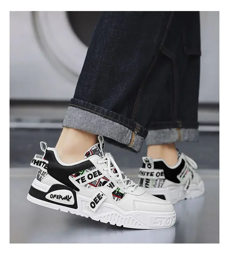 Casual Fashion Leather Sneakers New Skateboard Mens Shoes Outdoor Running Sports shoes Hiking Tennis Platform Luxury footwear