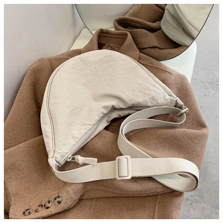Casual Nylon Hobo Crossbody Bag for Women - Large Capacity Designer Shoulder