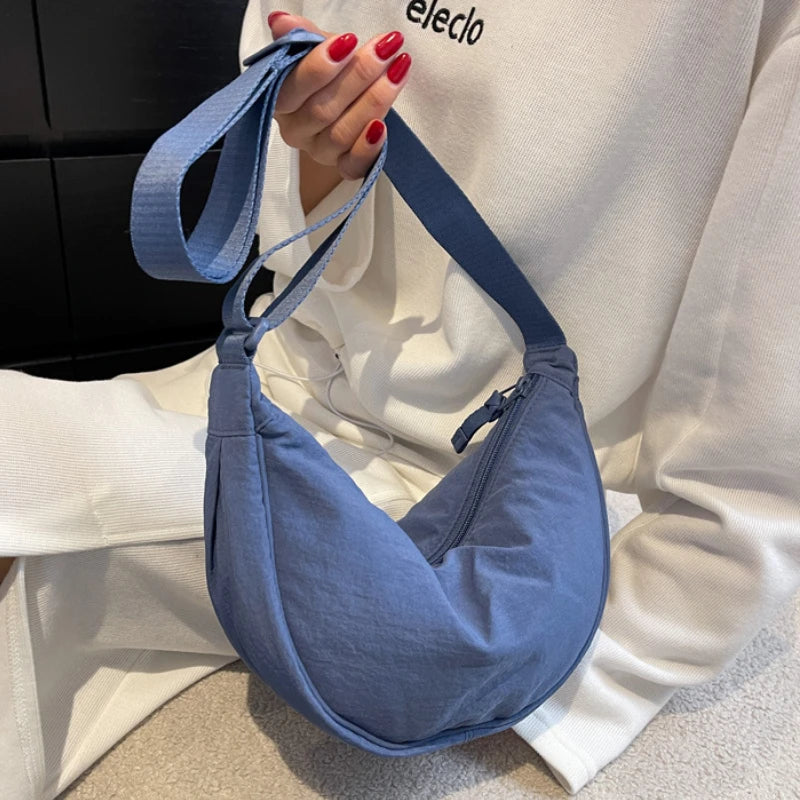 Casual Nylon Hobo Crossbody Bag for Women - Large Capacity Designer Shoulder - JStorehub 