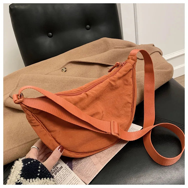 Casual Nylon Hobo Crossbody Bag for Women - Large Capacity Designer Shoulder