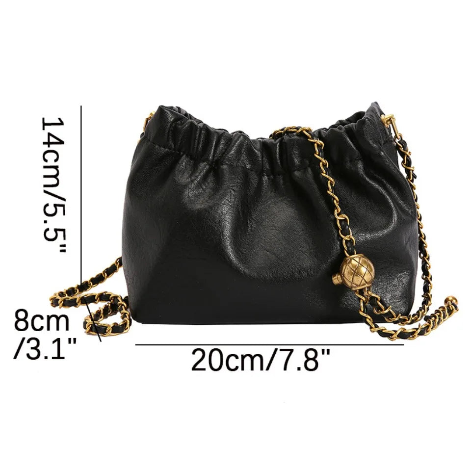 Women's chain shoulder bag PU leather crossbody bag handbag - SalmanStore 