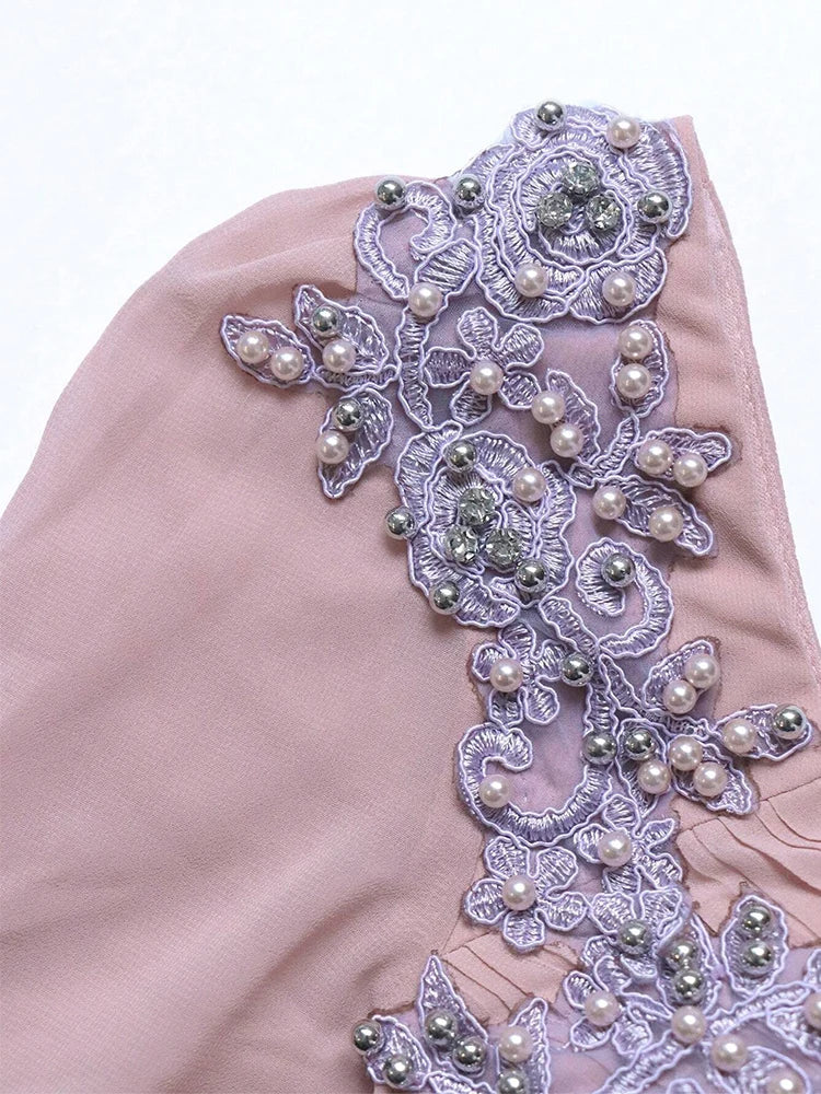 Luxury Formal Evening Bridesmaid Dress - Sweetheart Neckline Beaded Waist with Pearl Detailing - JStorehub 