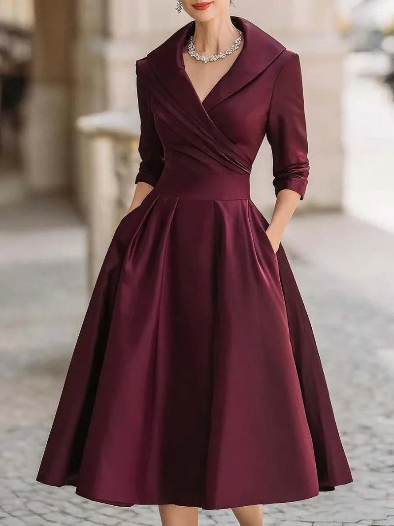 Women's Short Sleeve Chiffon Evening Dress - Bohemian Party Long Gown - JStorehub 